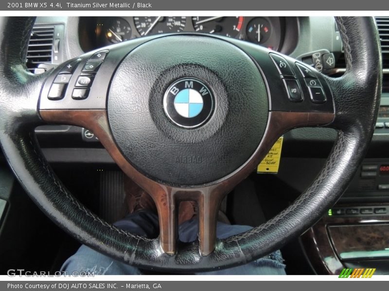 Titanium Silver Metallic / Black 2001 BMW X5 4.4i