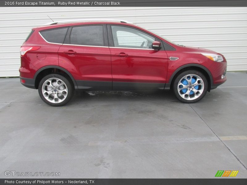 Ruby Red Metallic / Charcoal Black 2016 Ford Escape Titanium