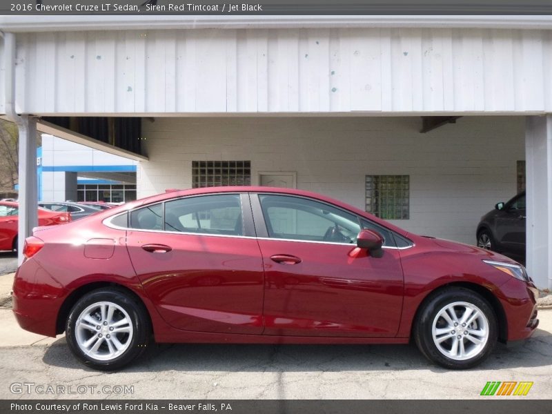 Siren Red Tintcoat / Jet Black 2016 Chevrolet Cruze LT Sedan