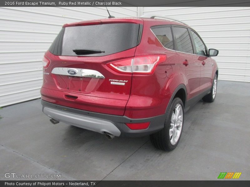 Ruby Red Metallic / Charcoal Black 2016 Ford Escape Titanium