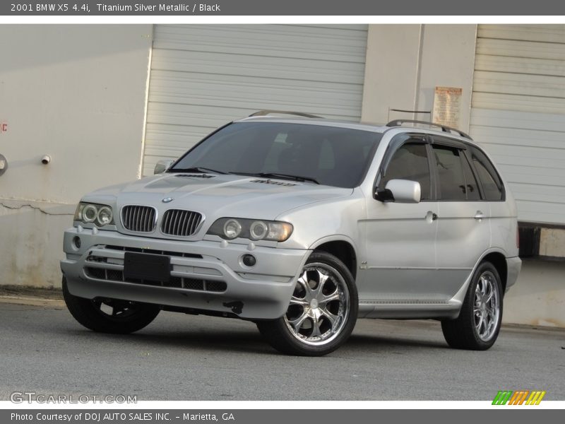 Titanium Silver Metallic / Black 2001 BMW X5 4.4i