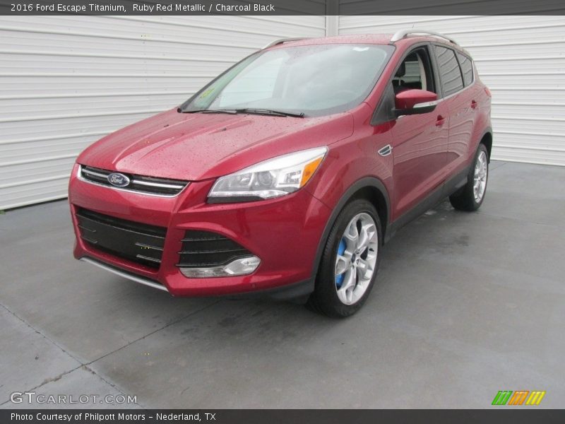 Ruby Red Metallic / Charcoal Black 2016 Ford Escape Titanium