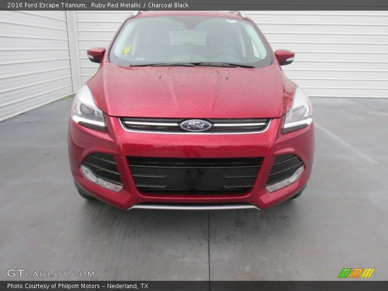 Ruby Red Metallic / Charcoal Black 2016 Ford Escape Titanium