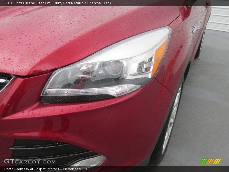 Ruby Red Metallic / Charcoal Black 2016 Ford Escape Titanium