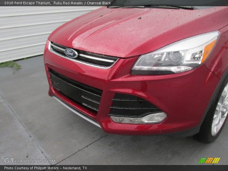 Ruby Red Metallic / Charcoal Black 2016 Ford Escape Titanium
