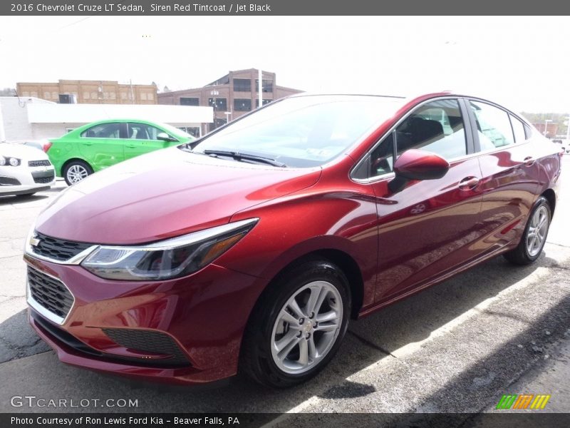 Siren Red Tintcoat / Jet Black 2016 Chevrolet Cruze LT Sedan