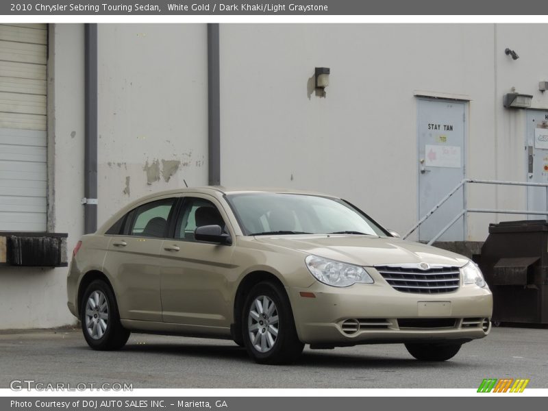 White Gold / Dark Khaki/Light Graystone 2010 Chrysler Sebring Touring Sedan
