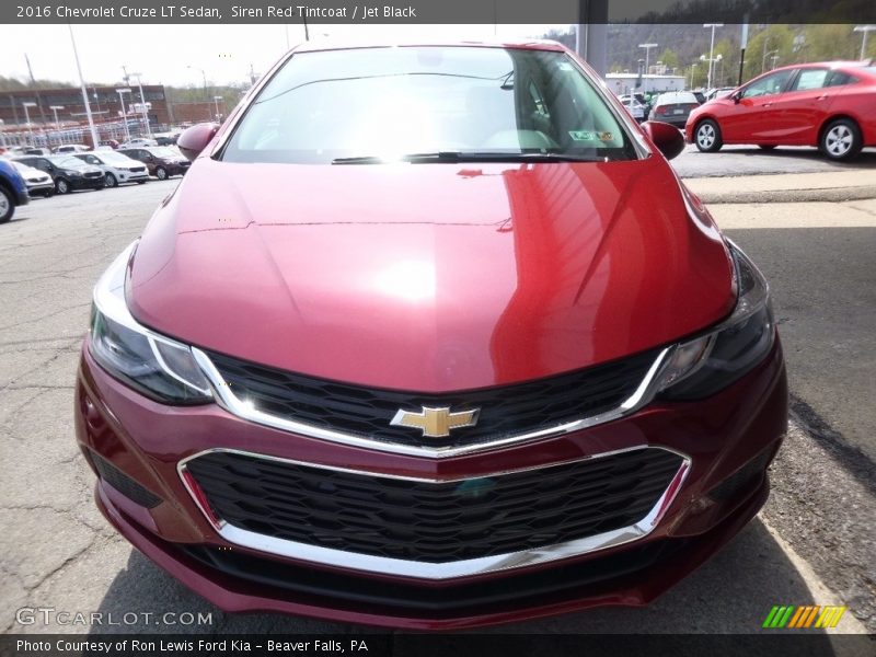 Siren Red Tintcoat / Jet Black 2016 Chevrolet Cruze LT Sedan