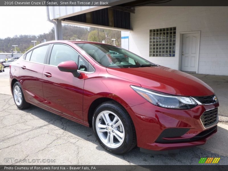 Siren Red Tintcoat / Jet Black 2016 Chevrolet Cruze LT Sedan