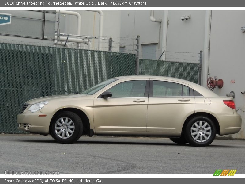 White Gold / Dark Khaki/Light Graystone 2010 Chrysler Sebring Touring Sedan