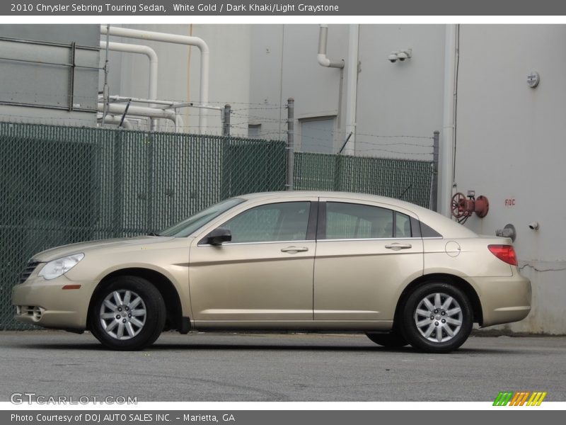 White Gold / Dark Khaki/Light Graystone 2010 Chrysler Sebring Touring Sedan
