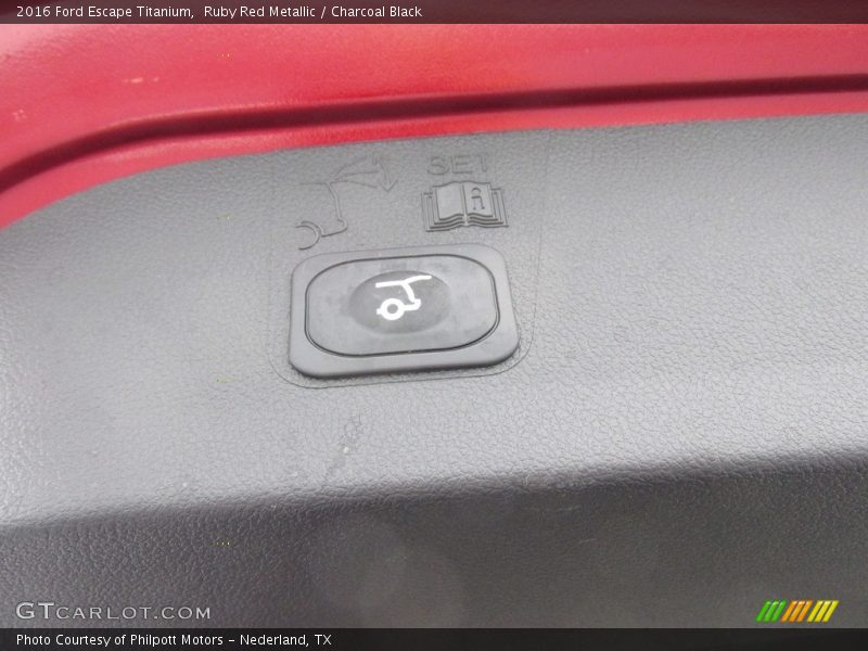 Ruby Red Metallic / Charcoal Black 2016 Ford Escape Titanium