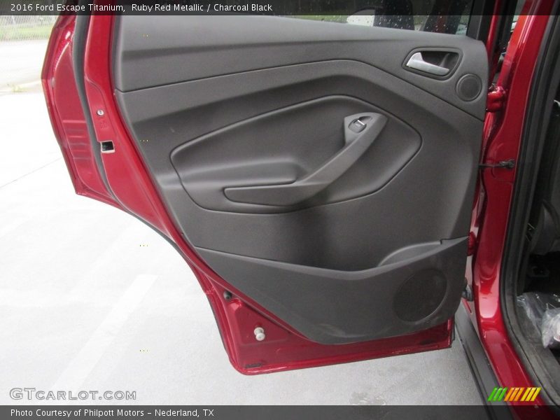 Ruby Red Metallic / Charcoal Black 2016 Ford Escape Titanium