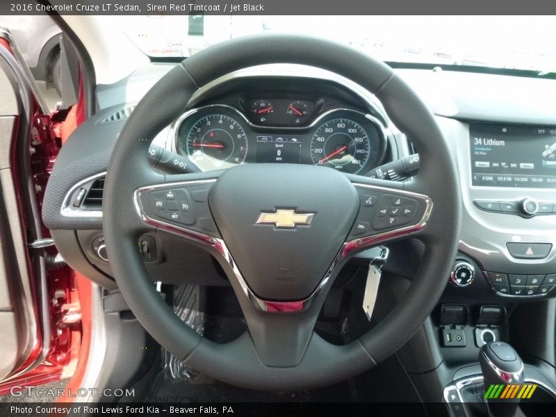 Siren Red Tintcoat / Jet Black 2016 Chevrolet Cruze LT Sedan