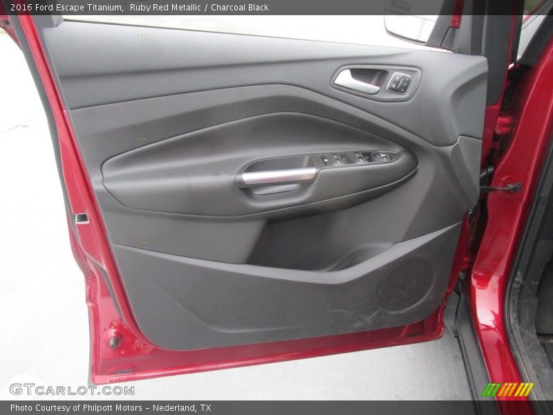 Ruby Red Metallic / Charcoal Black 2016 Ford Escape Titanium