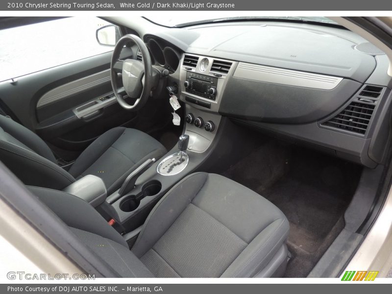 White Gold / Dark Khaki/Light Graystone 2010 Chrysler Sebring Touring Sedan