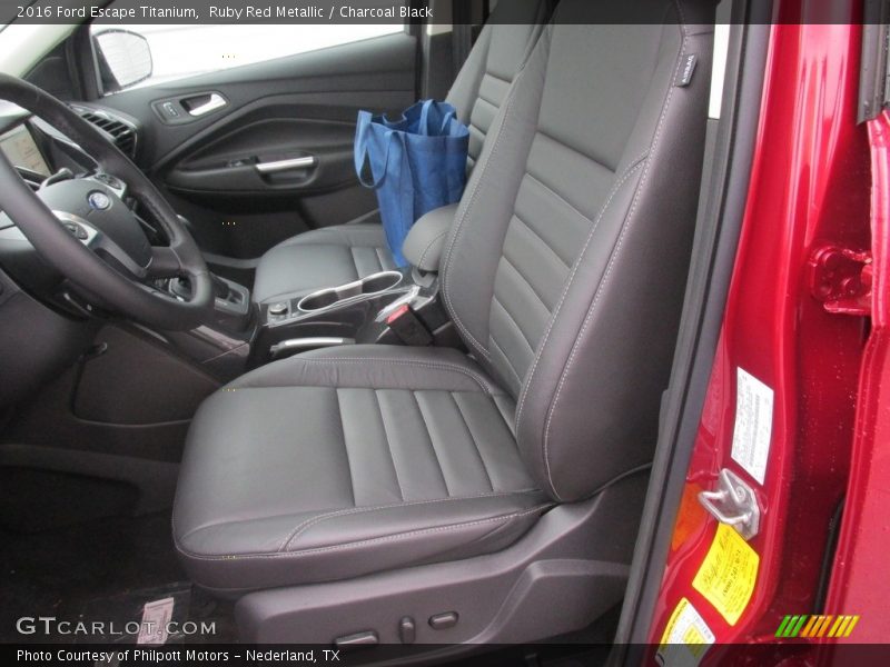 Ruby Red Metallic / Charcoal Black 2016 Ford Escape Titanium