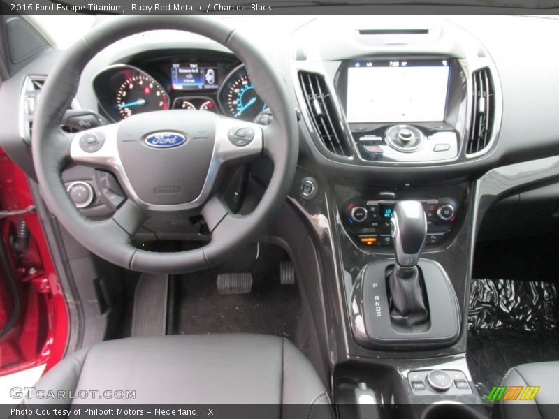 Ruby Red Metallic / Charcoal Black 2016 Ford Escape Titanium