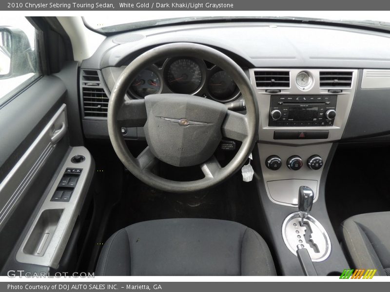 White Gold / Dark Khaki/Light Graystone 2010 Chrysler Sebring Touring Sedan