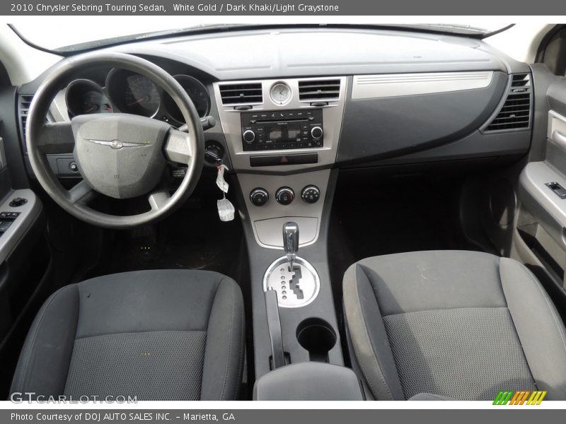 White Gold / Dark Khaki/Light Graystone 2010 Chrysler Sebring Touring Sedan