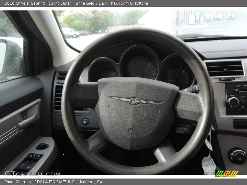 White Gold / Dark Khaki/Light Graystone 2010 Chrysler Sebring Touring Sedan
