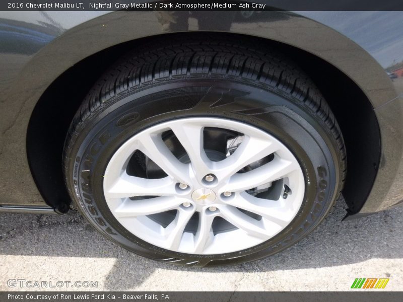 Nightfall Gray Metallic / Dark Atmosphere/Medium Ash Gray 2016 Chevrolet Malibu LT