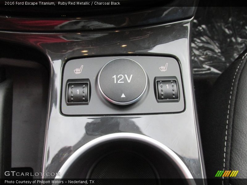 Ruby Red Metallic / Charcoal Black 2016 Ford Escape Titanium