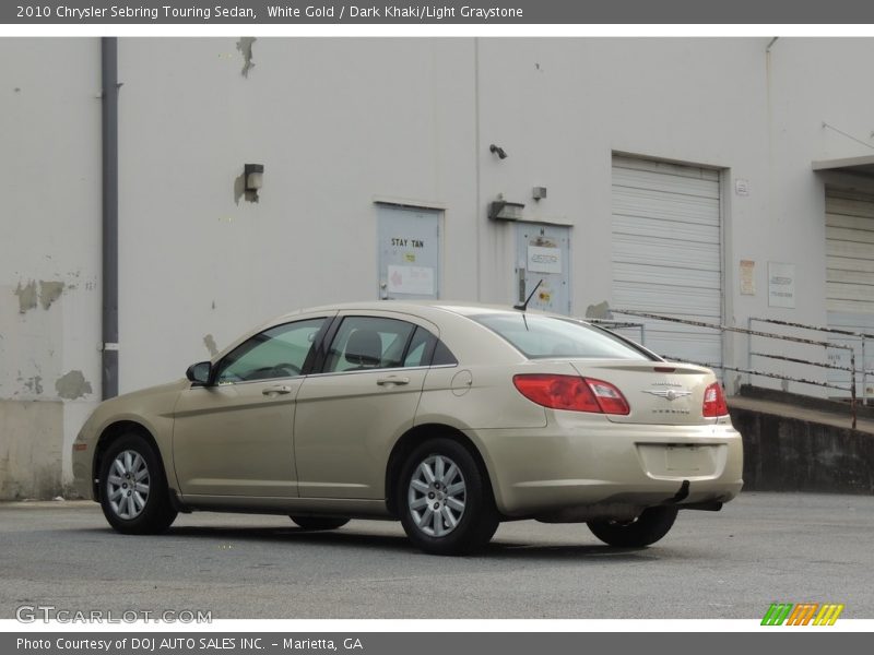 White Gold / Dark Khaki/Light Graystone 2010 Chrysler Sebring Touring Sedan