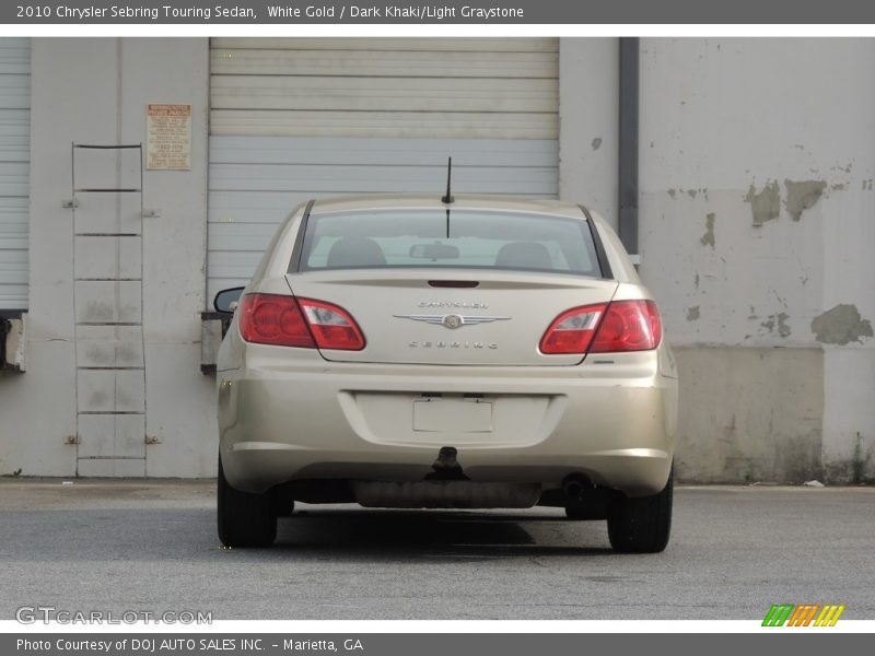 White Gold / Dark Khaki/Light Graystone 2010 Chrysler Sebring Touring Sedan