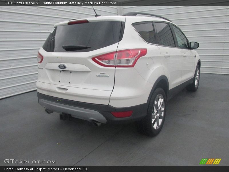 White Platinum Metallic / Medium Light Stone 2016 Ford Escape SE