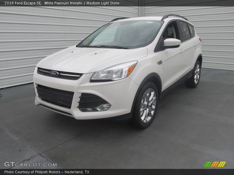 White Platinum Metallic / Medium Light Stone 2016 Ford Escape SE
