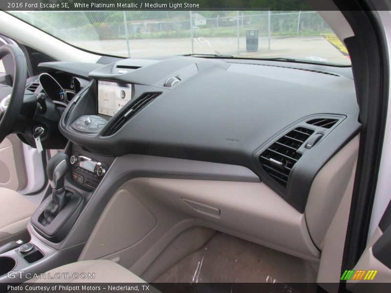 White Platinum Metallic / Medium Light Stone 2016 Ford Escape SE