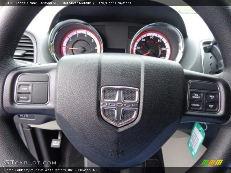 Billet Silver Metallic / Black/Light Graystone 2016 Dodge Grand Caravan SE