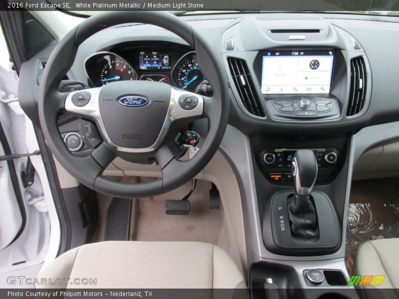 White Platinum Metallic / Medium Light Stone 2016 Ford Escape SE
