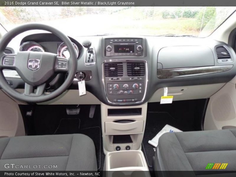 Billet Silver Metallic / Black/Light Graystone 2016 Dodge Grand Caravan SE