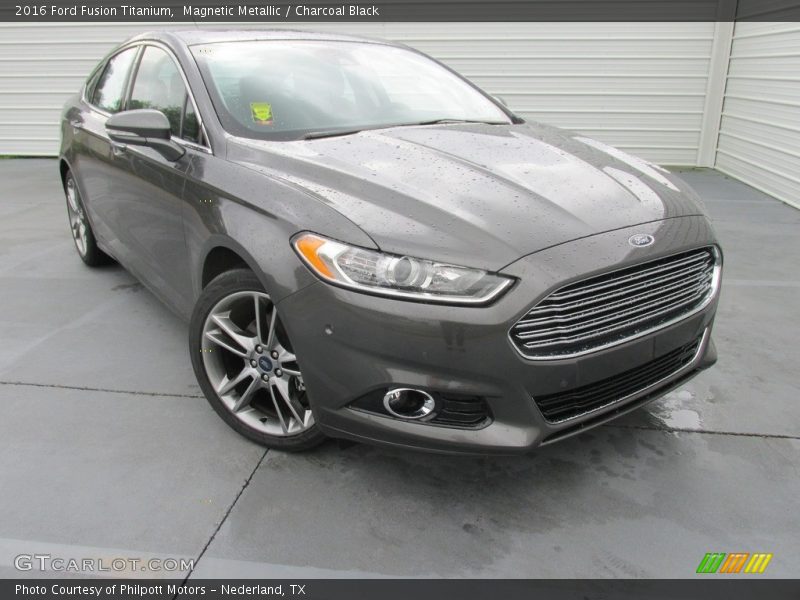 Magnetic Metallic / Charcoal Black 2016 Ford Fusion Titanium