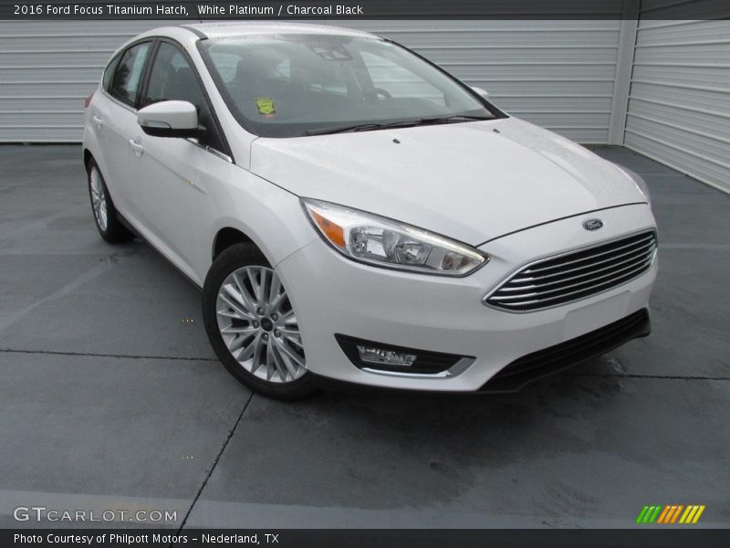White Platinum / Charcoal Black 2016 Ford Focus Titanium Hatch
