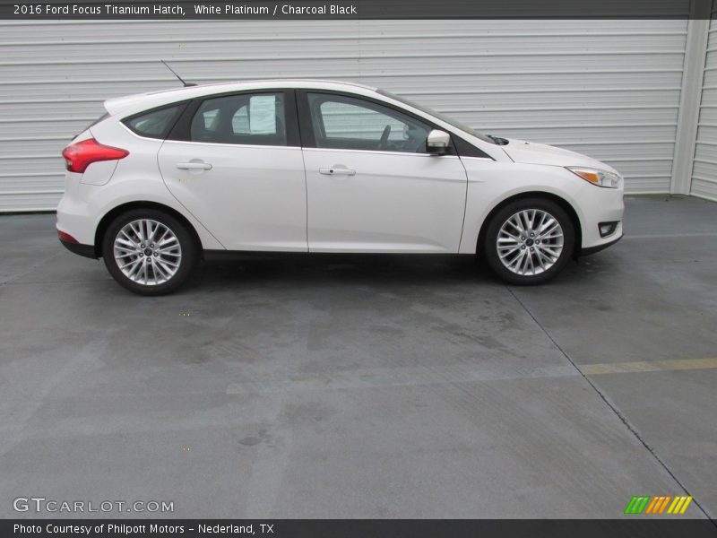 White Platinum / Charcoal Black 2016 Ford Focus Titanium Hatch