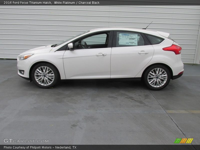 White Platinum / Charcoal Black 2016 Ford Focus Titanium Hatch