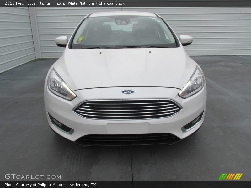 White Platinum / Charcoal Black 2016 Ford Focus Titanium Hatch