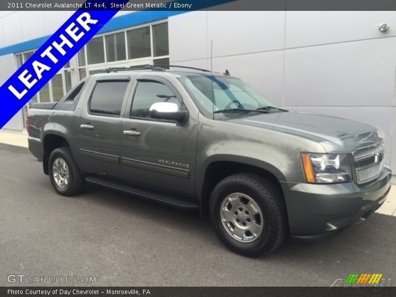 Steel Green Metallic / Ebony 2011 Chevrolet Avalanche LT 4x4