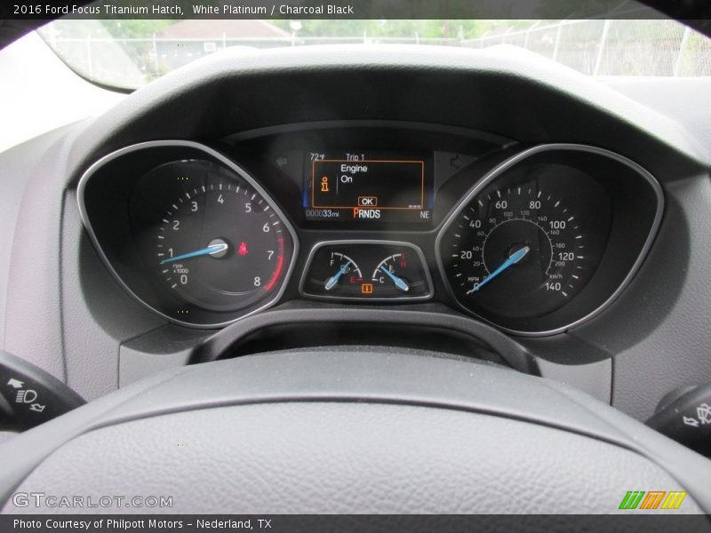 White Platinum / Charcoal Black 2016 Ford Focus Titanium Hatch