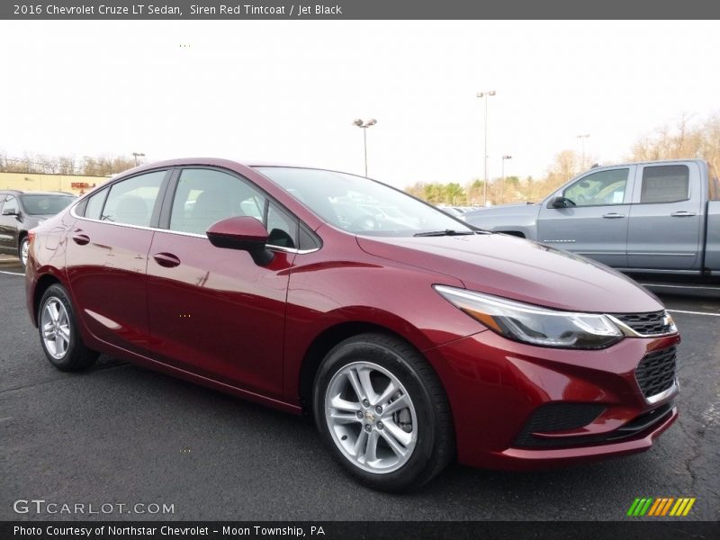 Siren Red Tintcoat / Jet Black 2016 Chevrolet Cruze LT Sedan