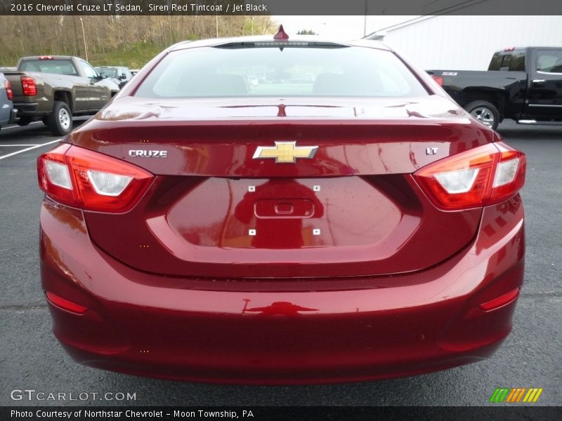 Siren Red Tintcoat / Jet Black 2016 Chevrolet Cruze LT Sedan