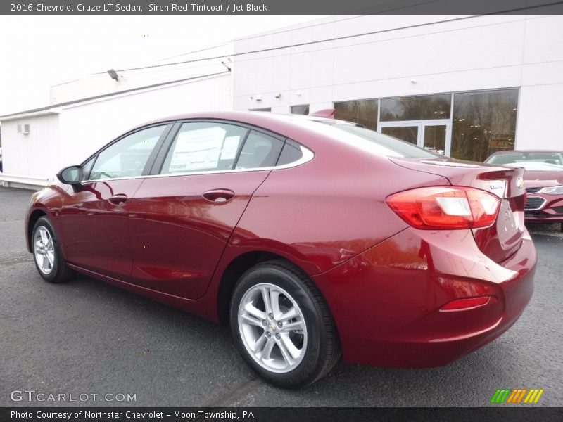 Siren Red Tintcoat / Jet Black 2016 Chevrolet Cruze LT Sedan