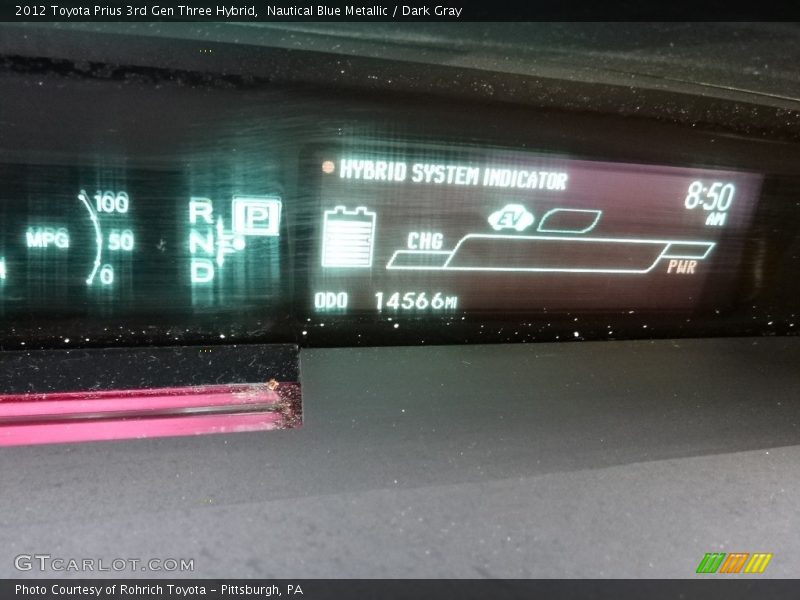 Nautical Blue Metallic / Dark Gray 2012 Toyota Prius 3rd Gen Three Hybrid