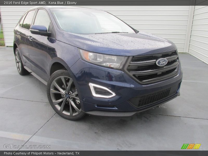 Kona Blue / Ebony 2016 Ford Edge Sport AWD