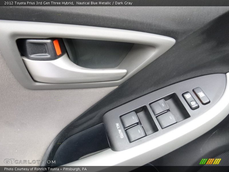 Nautical Blue Metallic / Dark Gray 2012 Toyota Prius 3rd Gen Three Hybrid