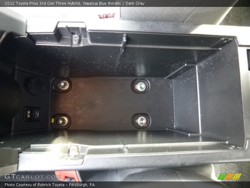 Nautical Blue Metallic / Dark Gray 2012 Toyota Prius 3rd Gen Three Hybrid