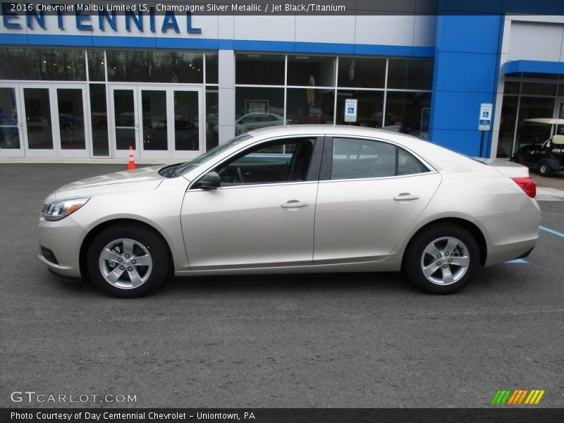 Champagne Silver Metallic / Jet Black/Titanium 2016 Chevrolet Malibu Limited LS